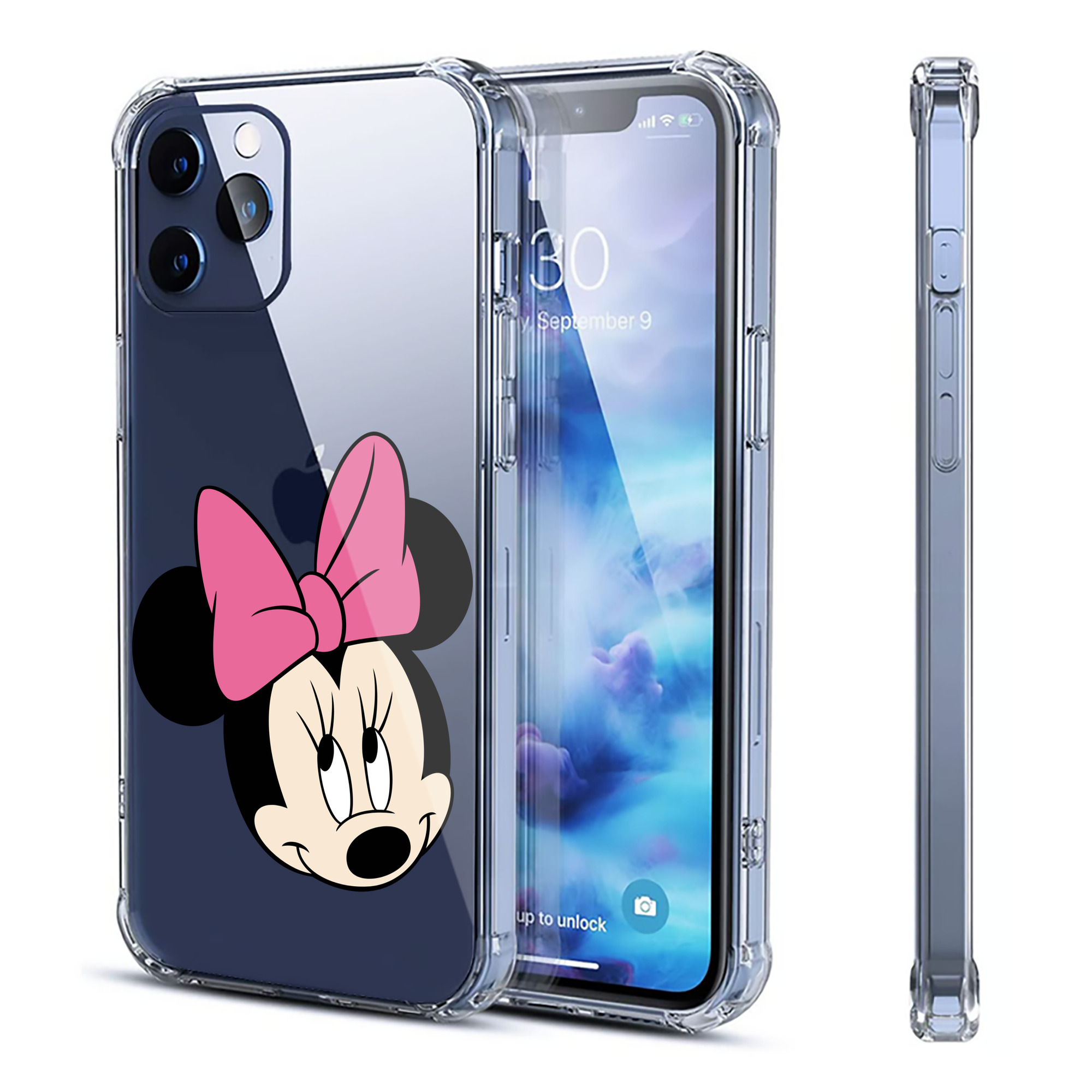 （画像用） ミッキーマウス Mickey Mouse 【iPhone 12シリーズ対応】透明スマホケース（クリアソフトケース）